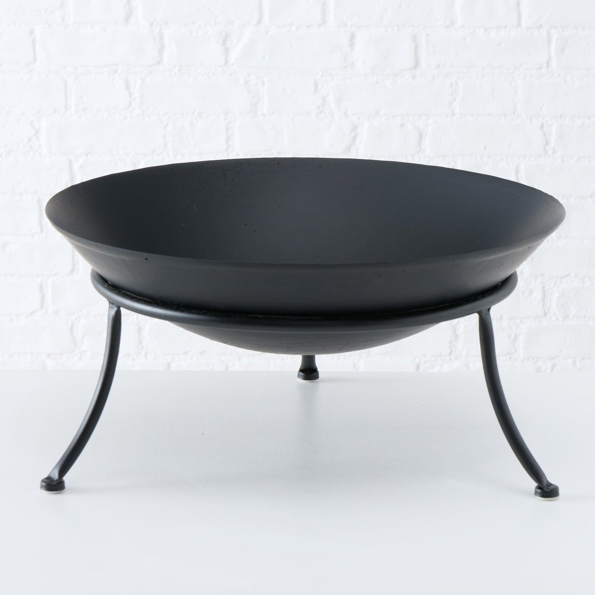 Feuerschale Ø 47 cm Feuerkorb Eisen Metall schwarz Schale Feuer Feuerstelle
