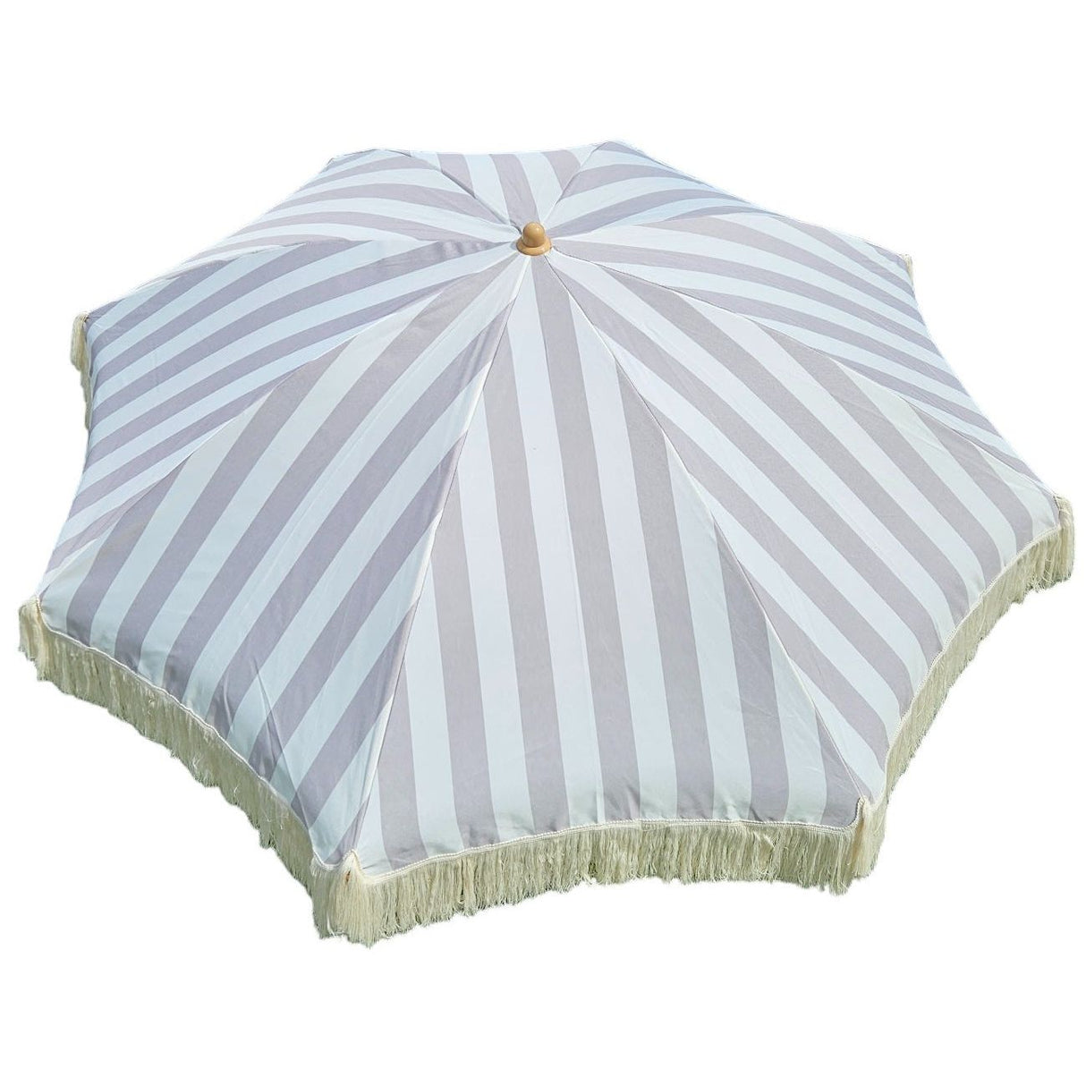 Sonnenschirm Strandschirm Schirm gestreift mit Fransen maritim UV Schutz Ø 180cm