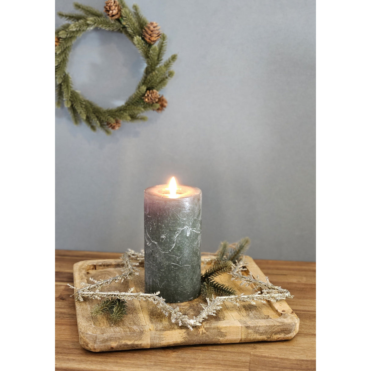 Tablett Mangoholz Holztablett Mango Holz Teller Deko braun hellbraun 24x24 cm