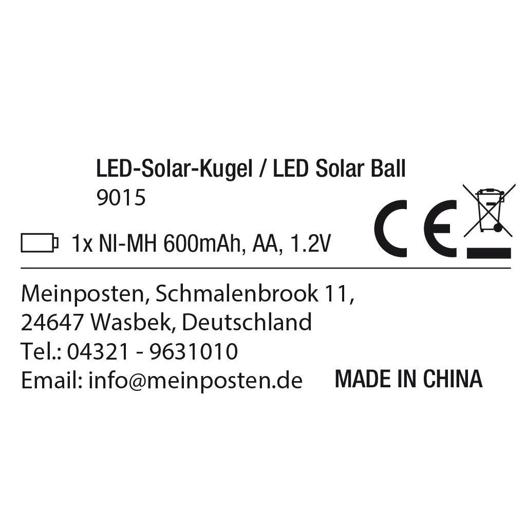 Solarleuchte Gartenstecker Rost 53 cm LED Lampe Solarkugel