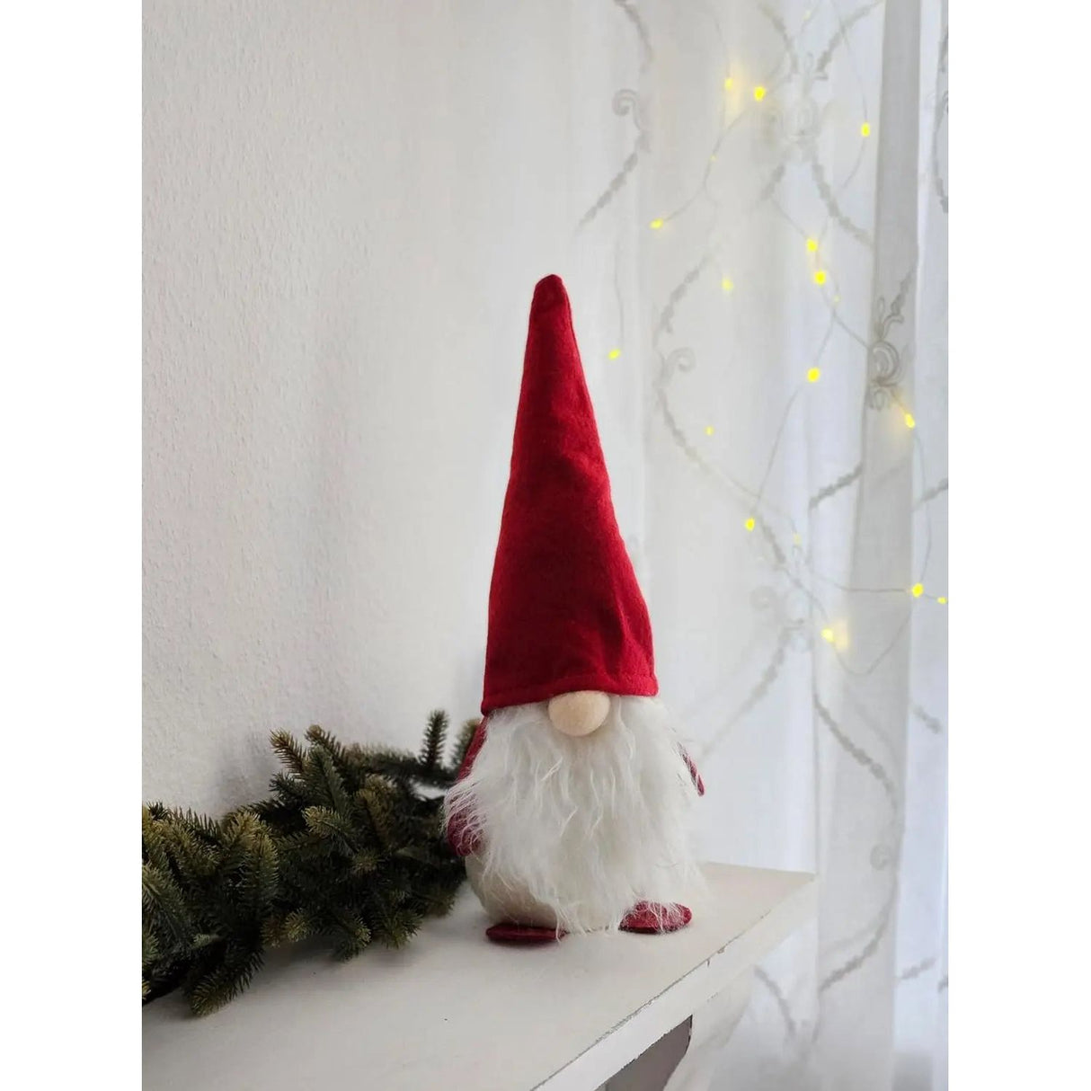 2x Wichtel Filz Weihnachtswichtel Weihnachtsdeko Türstopper Weihnachtsmann 30 cm