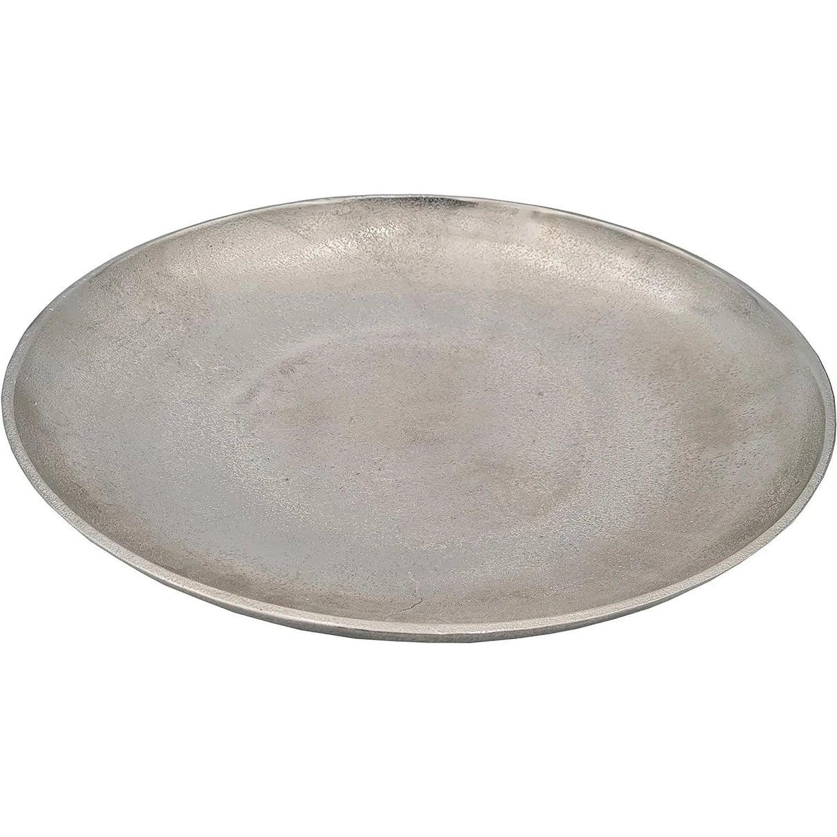 Dekoschale MILA silber Metall Schale Deko Teller Kerzenschale Ø 38 cm