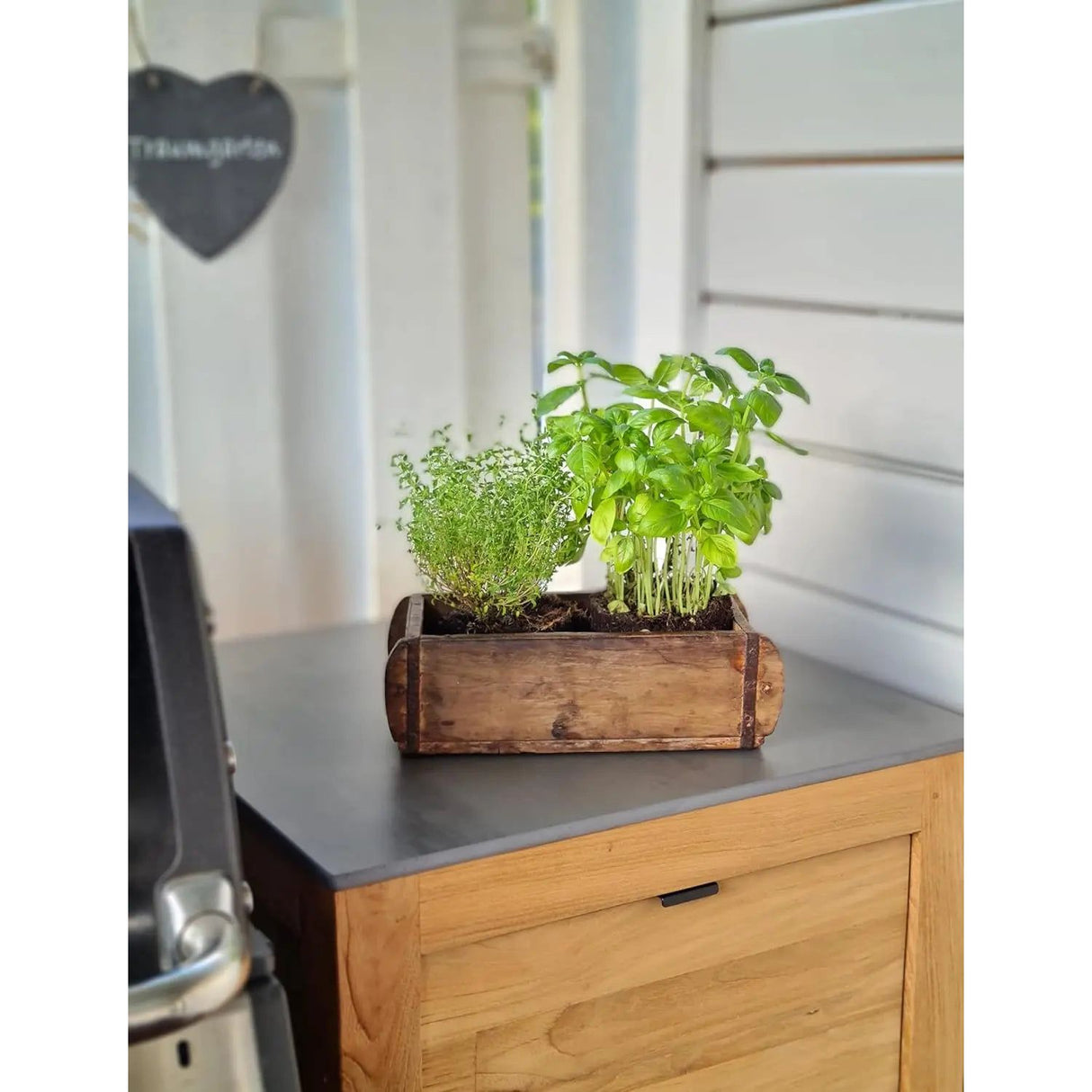 Holzkiste Ziegelform Ziegelsteinform Kiste recyceltes Holz Kasten 30 cm