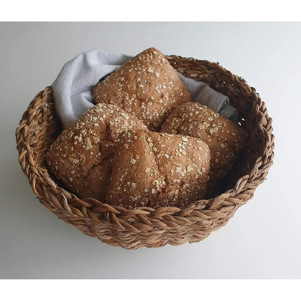 3 Körbe runder Korb Seegras Aufbewahrungskorb Dekokorb natur braun rund Körbche