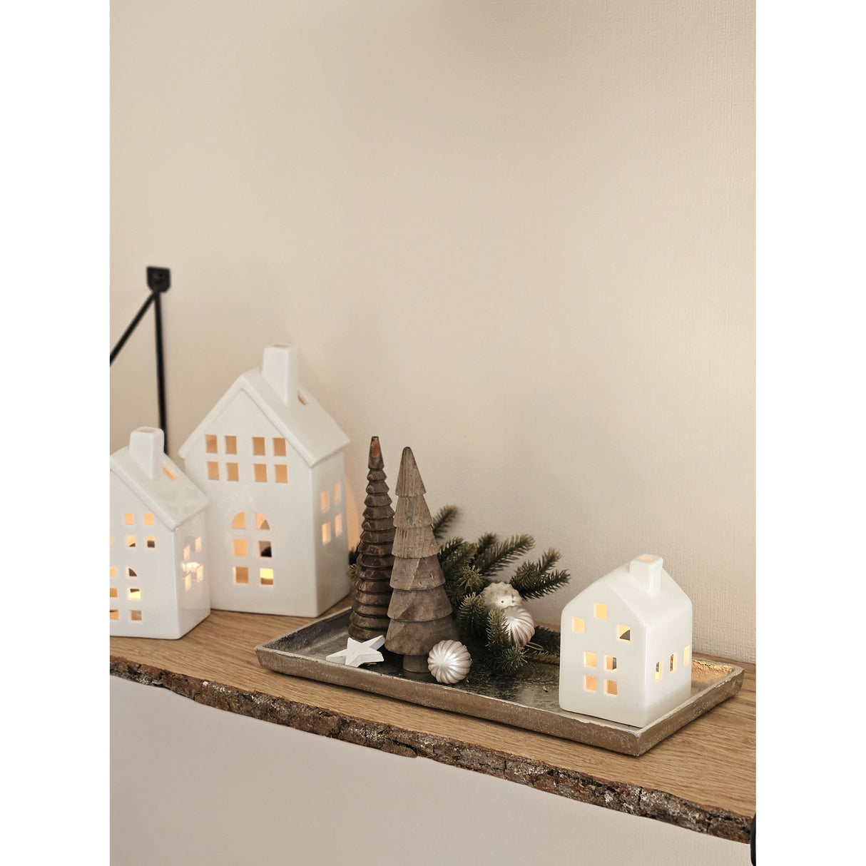 Tablett Dekoteller silber Metall massiv Tischdeko Schale Dekoschale Dekotablett 30 x 15 cm