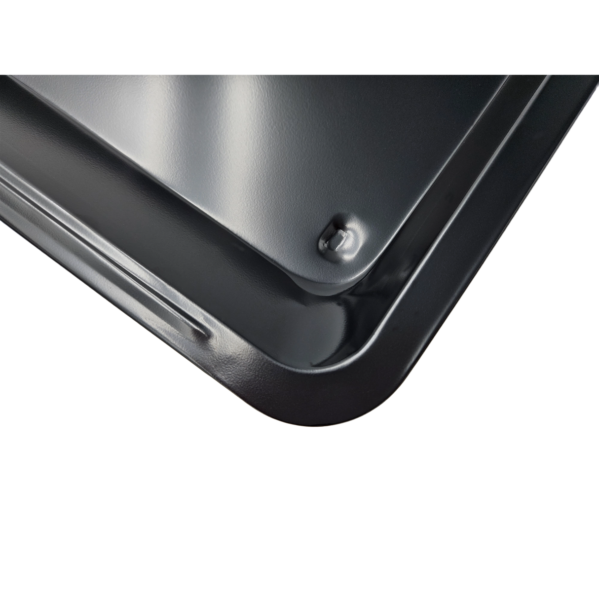 Backblech ausziehbar antihaftbeschichtet Carbonstahl Metall 33x33- 52 cm Schwarz