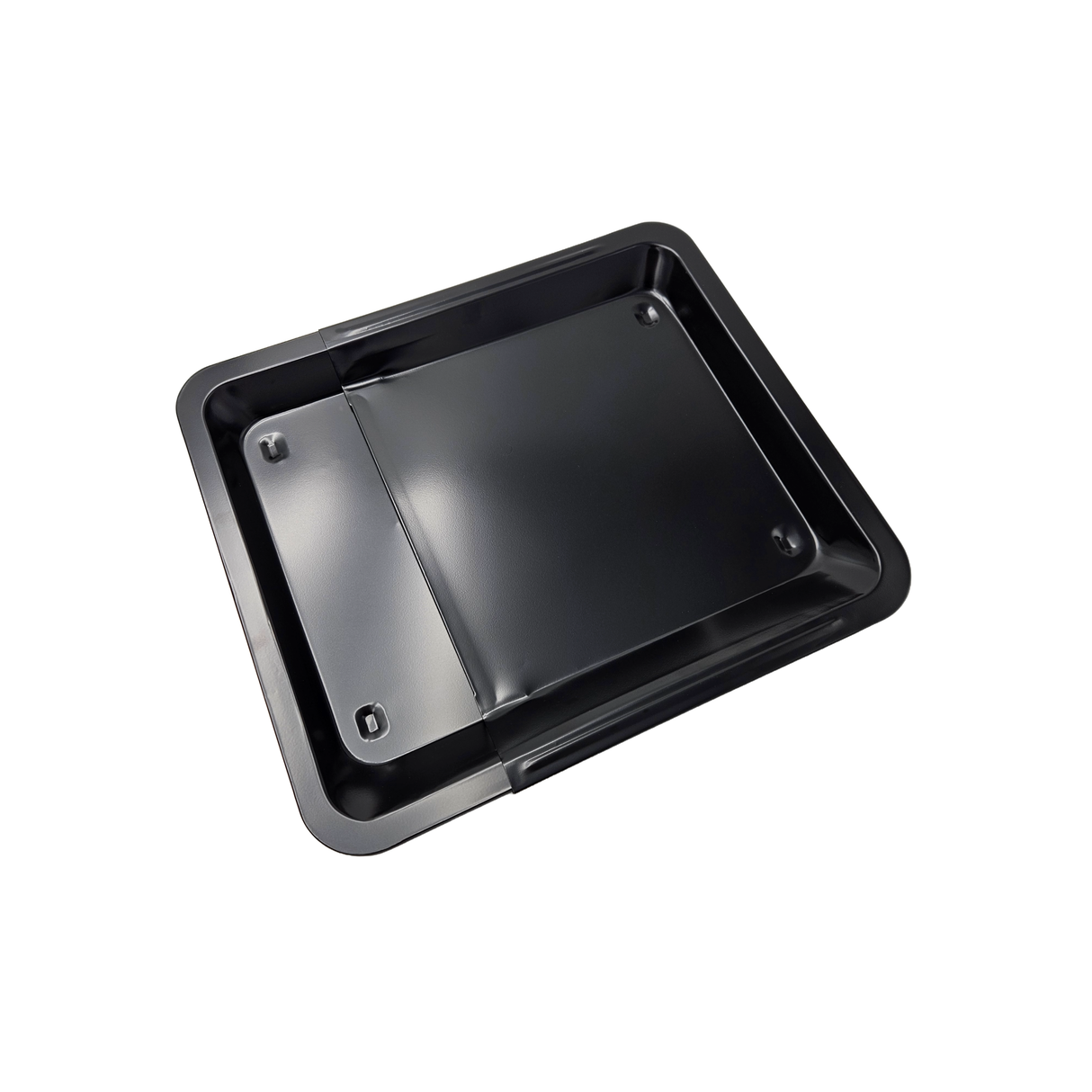 Backblech ausziehbar antihaftbeschichtet Carbonstahl Metall 33x33- 52 cm Schwarz