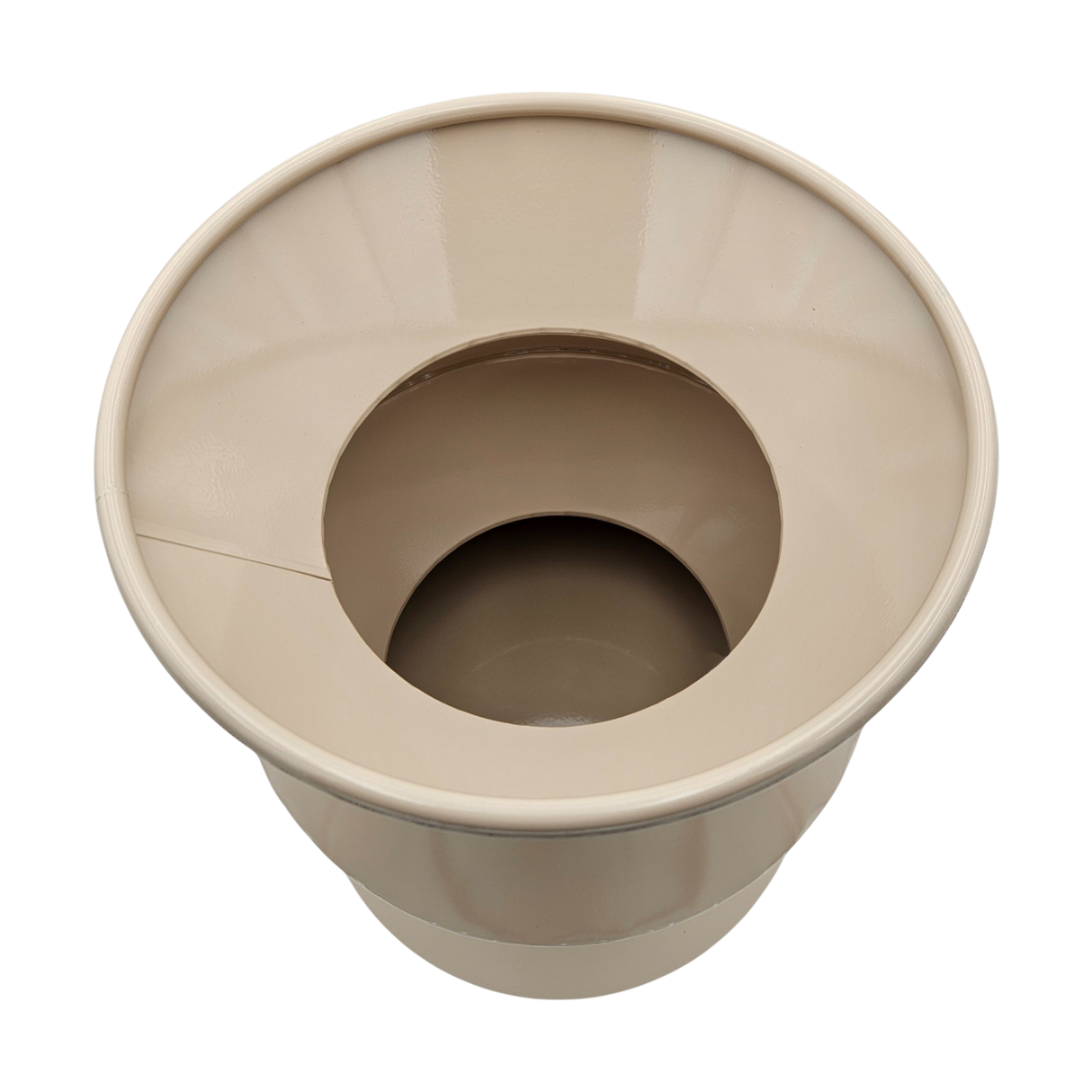 Couchtisch Beistelltisch beige 37x30 Retro Metalltisch rund kleiner Tisch Pflanztisch