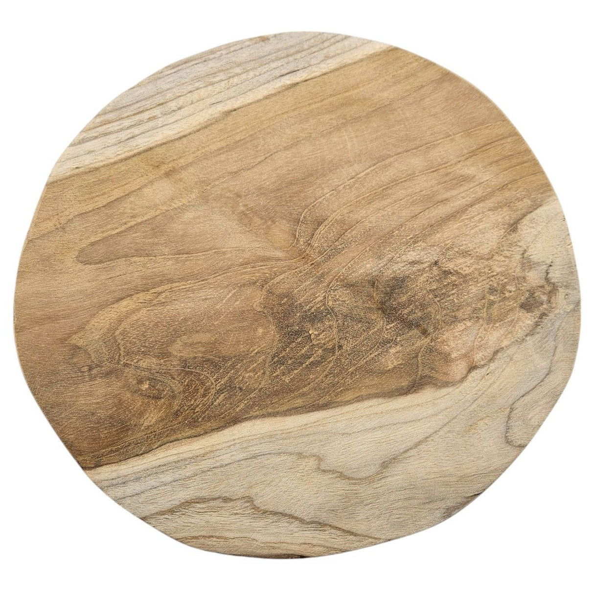 Beistelltisch Teakholz Tisch Natur rund Dekotisch Pflanzentisch Braun Holz Ø25cm
