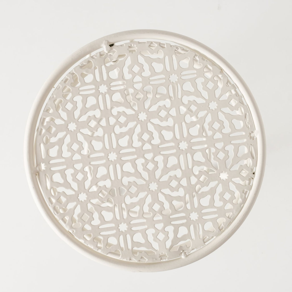 Hoher Beistelltisch weiß Metall Telefontisch Pflanzentisch Blumenständer Tisch