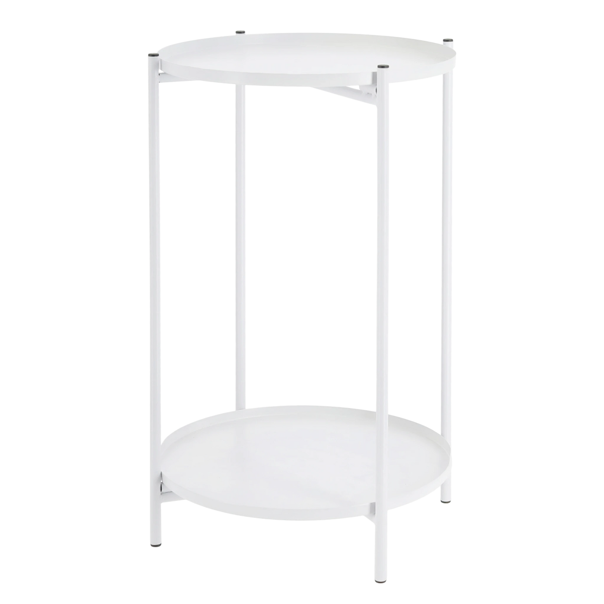 Beistelltisch rund Couchtisch Telefontisch 28x48 cm schwarz creme weiß