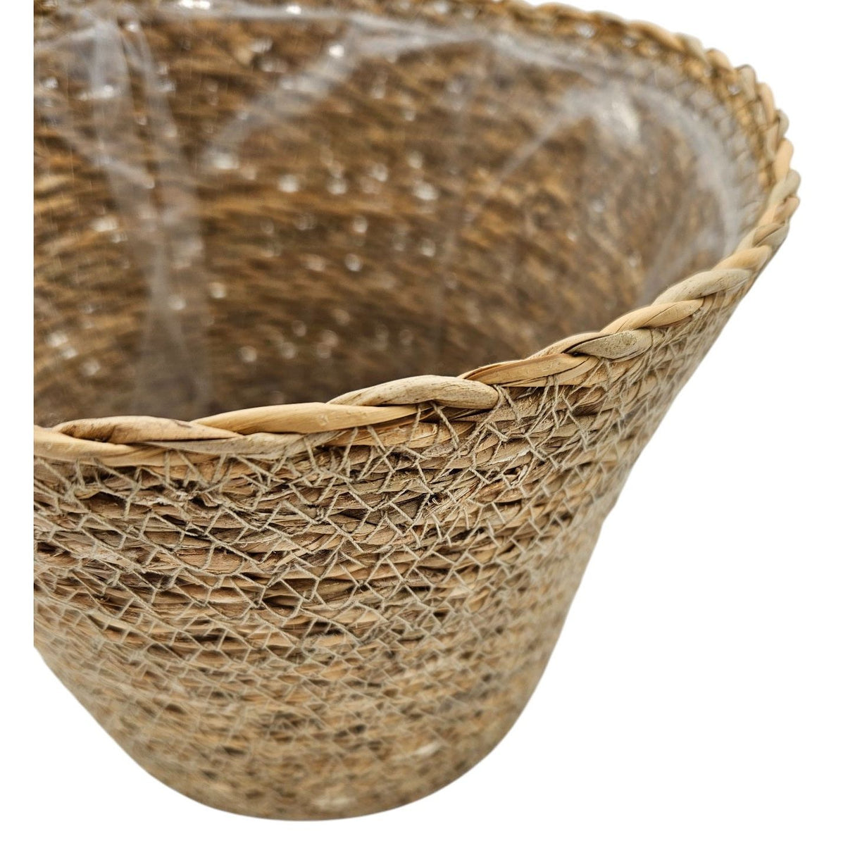 Blumentopf Pflanztopf Pflanzkorb Korb Übertopf Seegras braun rund Mittel Ø 23 cm