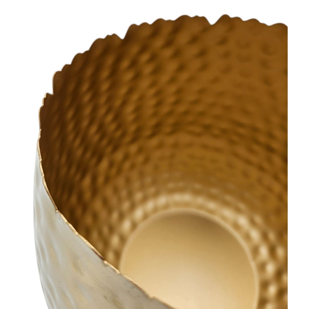 Blumentopf Übertopf Vase gold Metall Hammerschlag 18x18 cm Pflanztopf Deko