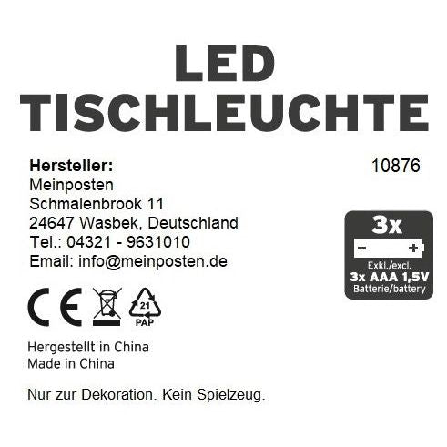 Lampe Leuchte kleine Tischleuchte LED Camping dimmbar tragbar batteriebetrieben