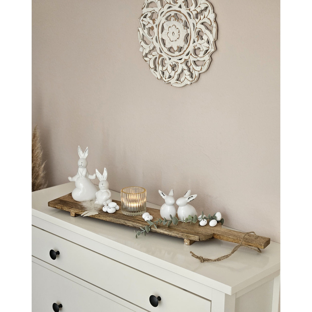 Holzbrett Mangoholz Brett Tablett Dekobrett Holz Mango Serviertablett Länge 67cm