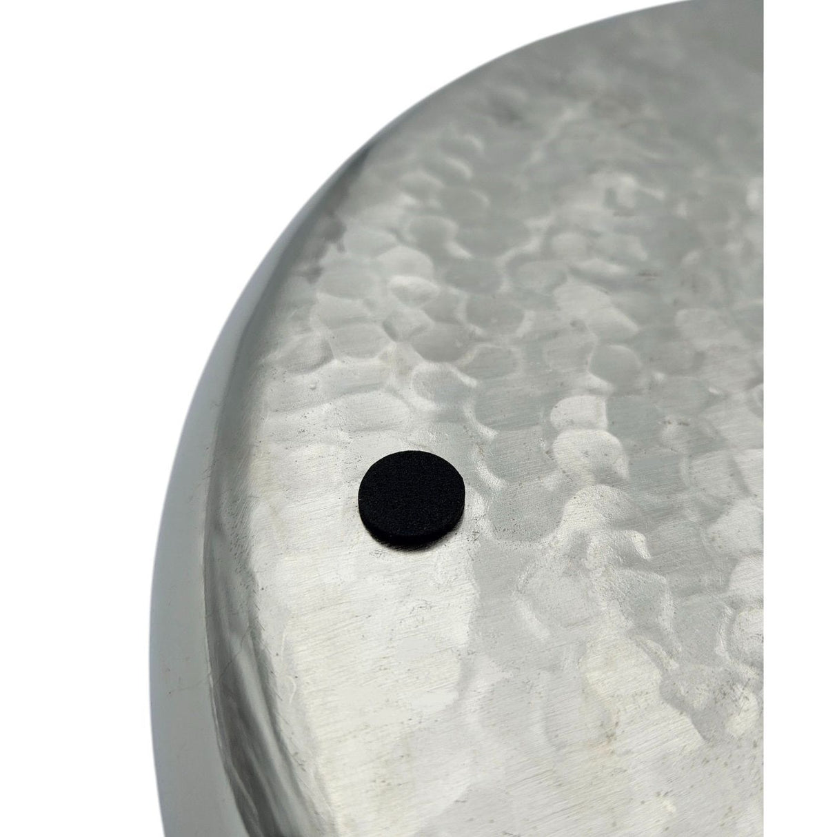 Teller silber Metallteller Deko Schale Hammerschlag Kerzenteller rund 37 cm