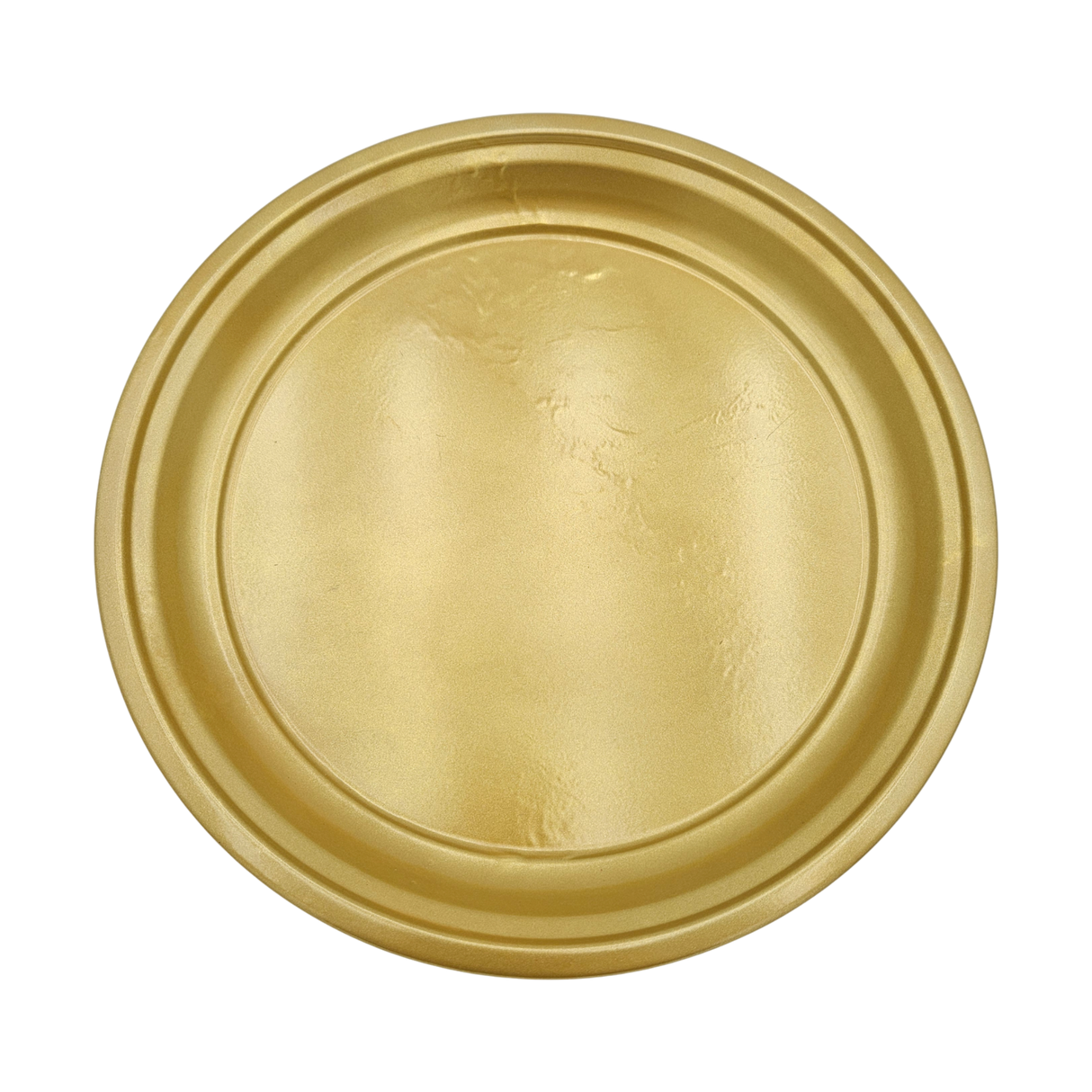 Metallteller Dekoteller rund Gold 36 cm Kerzenteller Kerzentablett Adventsteller B-Ware