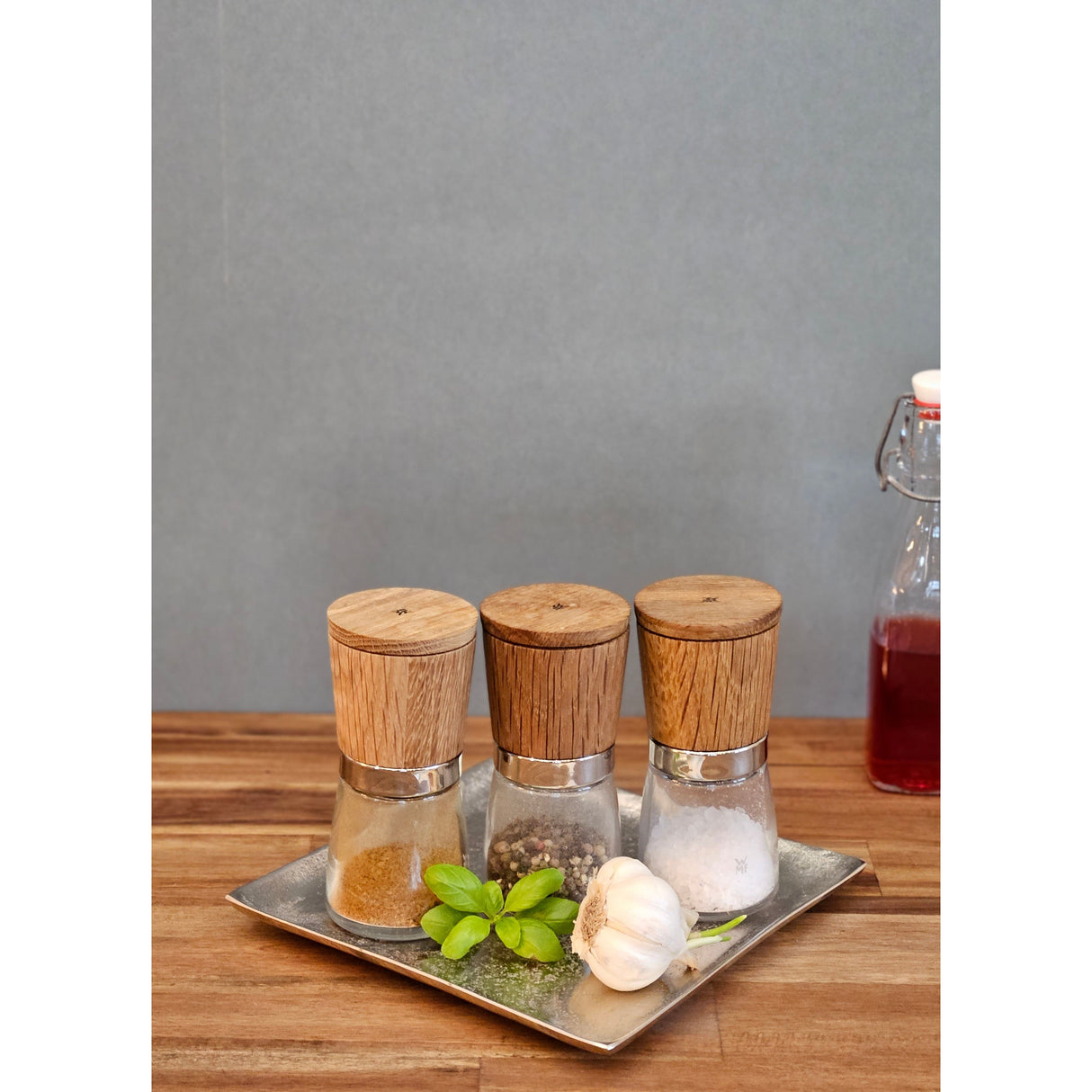 Dekoschale Dekoteller Metall Kerzentablett 20x20 cm Tablett Silber Quadratisch