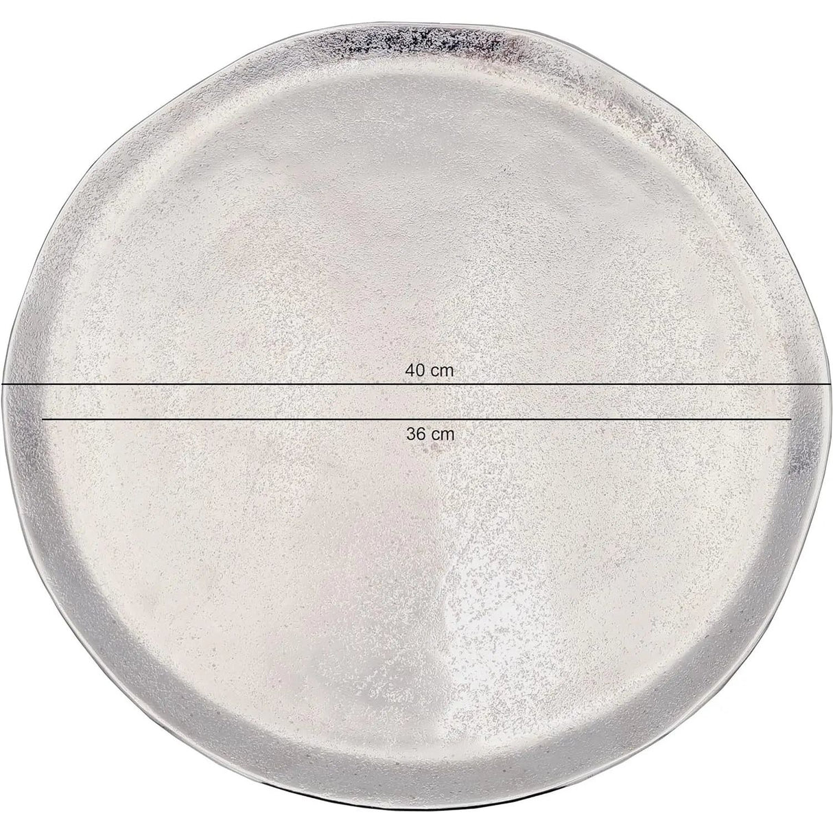 Dekoteller MILLY silber Metall Teller Schale Deko Tablett Kerzenteller Dekoschal