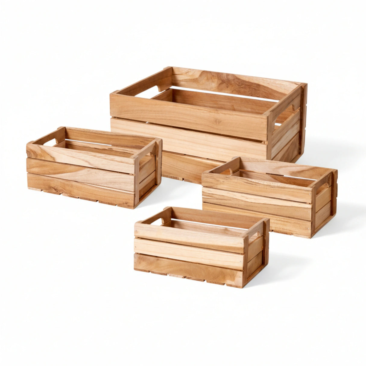 Holzkiste Teakholz Dekokiste Korb Aufbewahrungsbox Box 28x22 o. 20x13 cm Holzbox