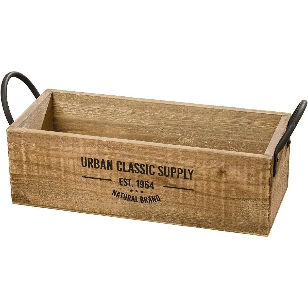 Holzkiste braun Dekokiste shabby Kiste Obstkiste Holz Deko Landhaus mit Griffen