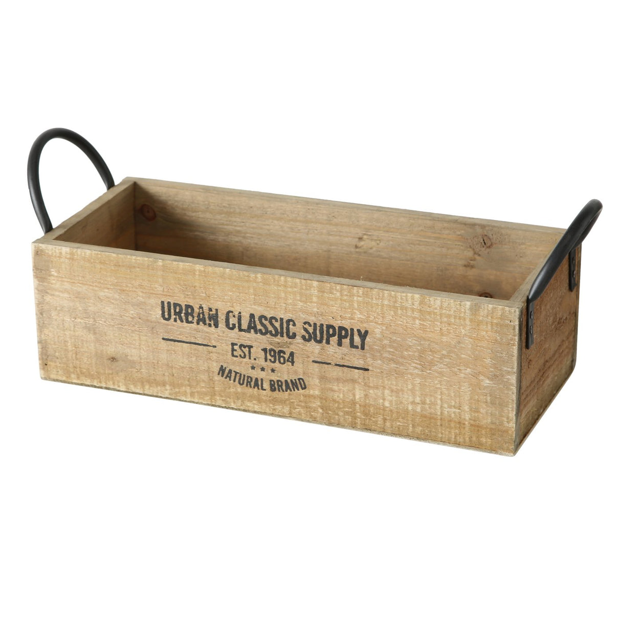 Holzkiste braun Dekokiste shabby Kiste Obstkiste Holz Deko Landhaus mit Griffen