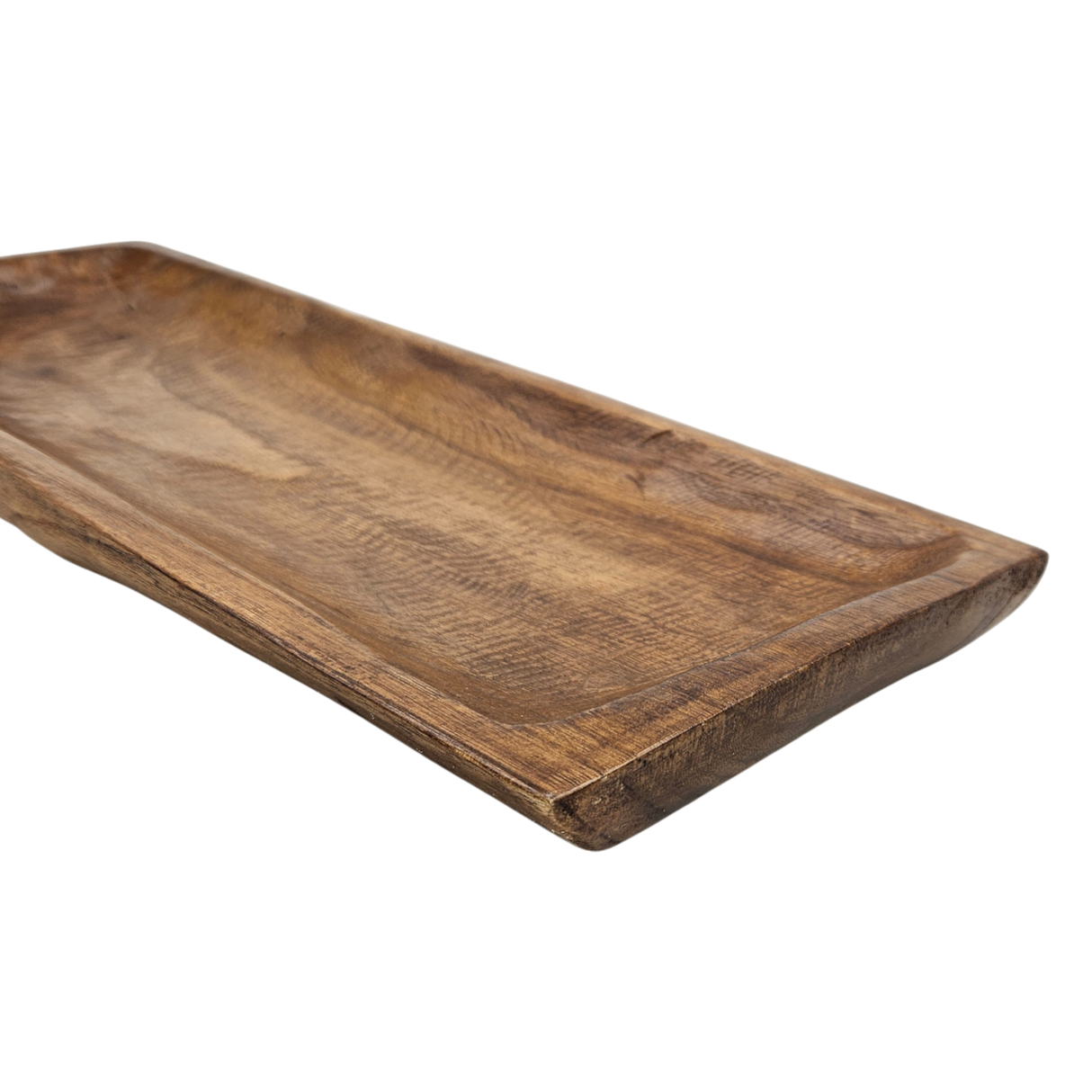 Holztablett Holzbrett Dekoschale Holzschale braun 48x22 cm Kerzentablett Dekobrett XXL