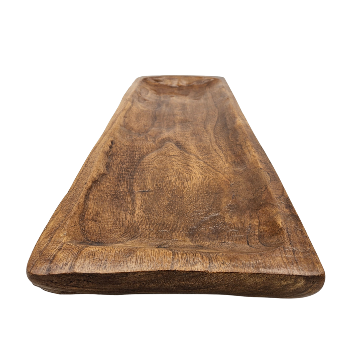 Holztablett Holzbrett Dekoschale Holzschale braun 48x22 cm Kerzentablett Dekobrett XXL