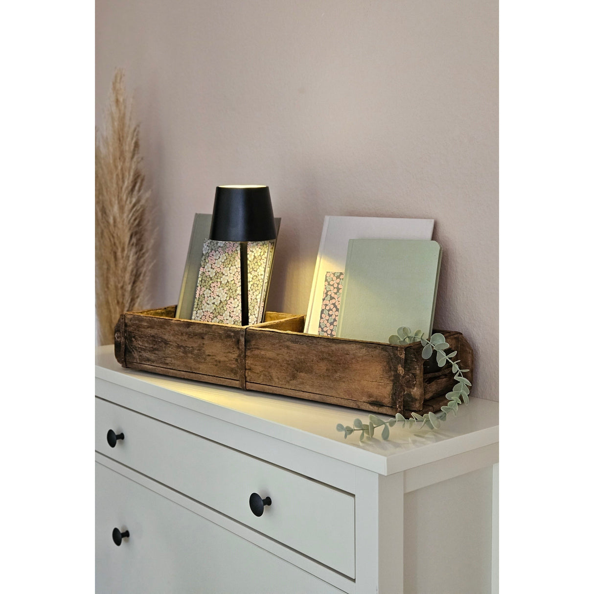 Holzkiste Ziegelform Ziegelsteinform Kiste recyceltes Holz Kasten 60 cm