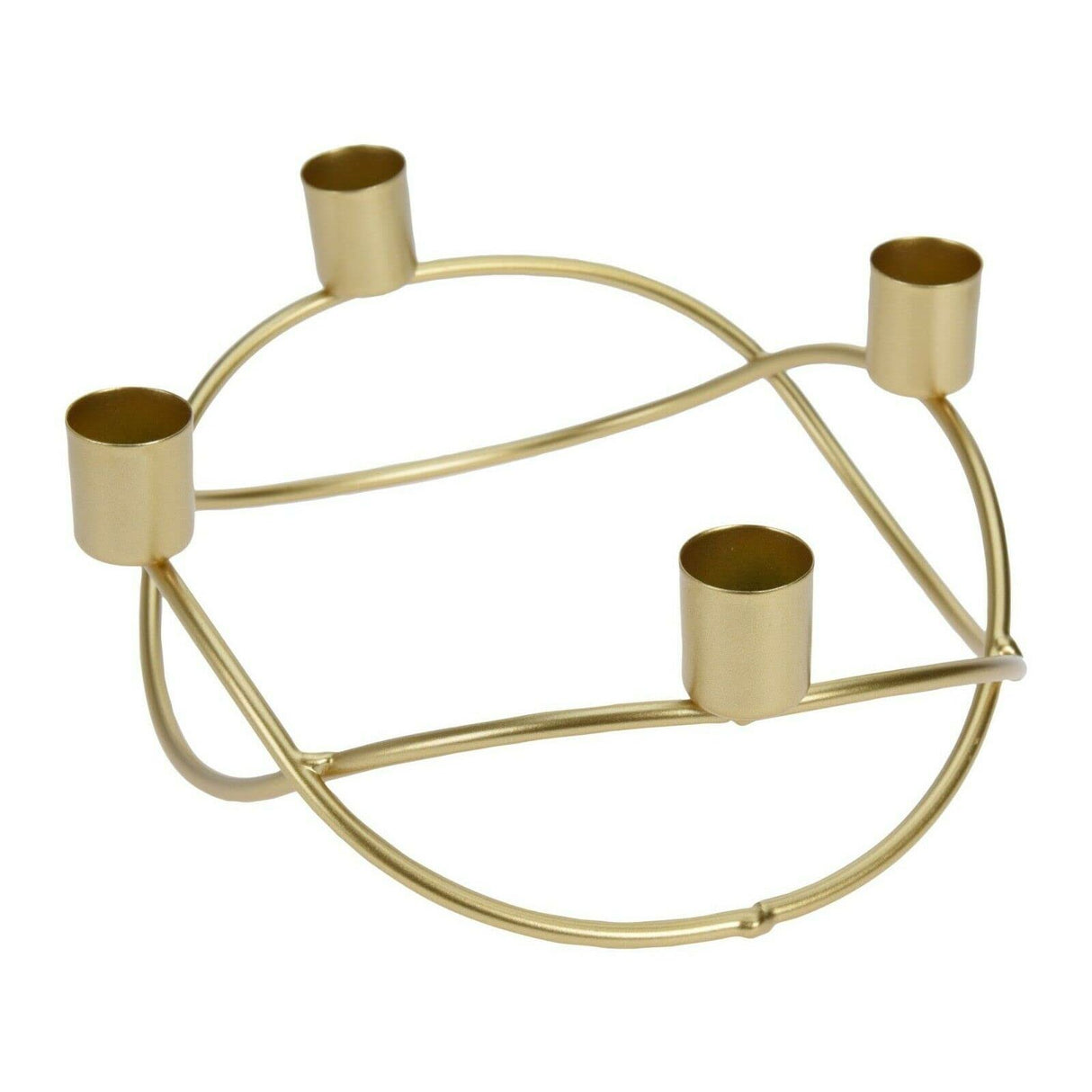 Kerzenständer gold Metall Kerzenleuchter Adventskranz Deko Kerzenhalter Ø 21 cm