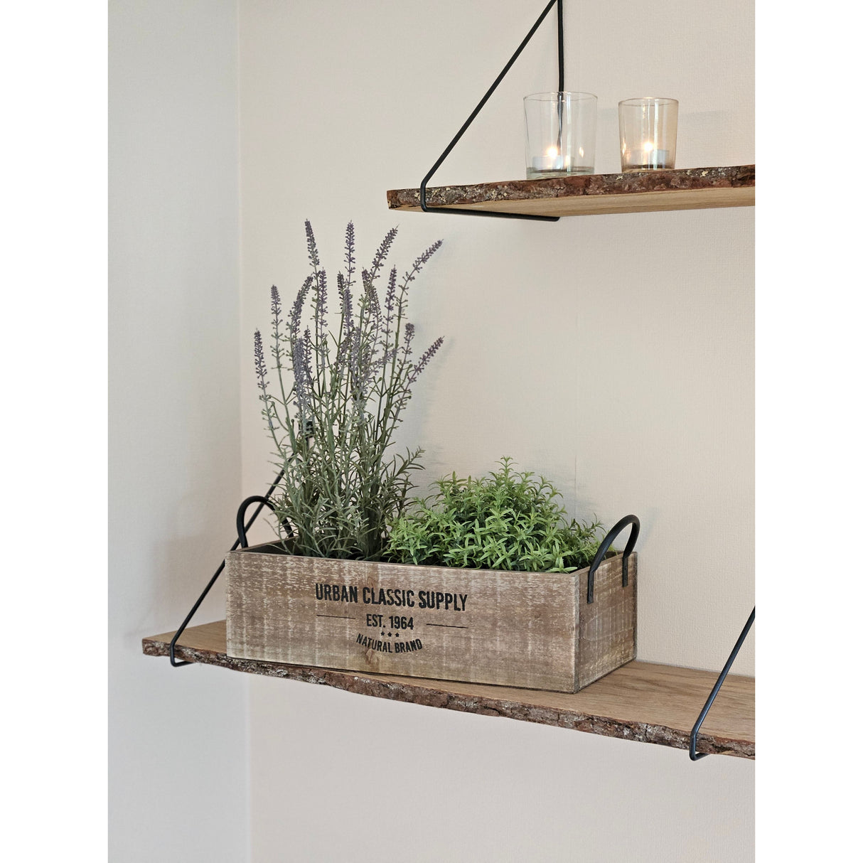 Holzkiste braun Dekokiste shabby Kiste Obstkiste Holz Deko Landhaus mit Griffen