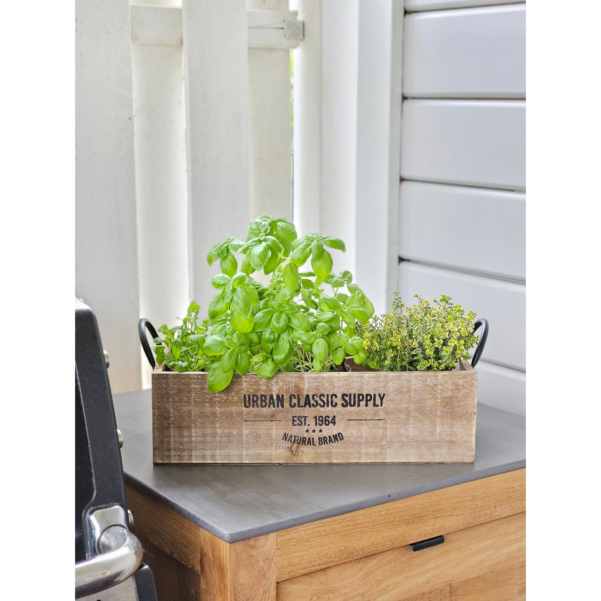 Holzkiste braun Dekokiste shabby Kiste Obstkiste Holz Deko Landhaus mit Griffen