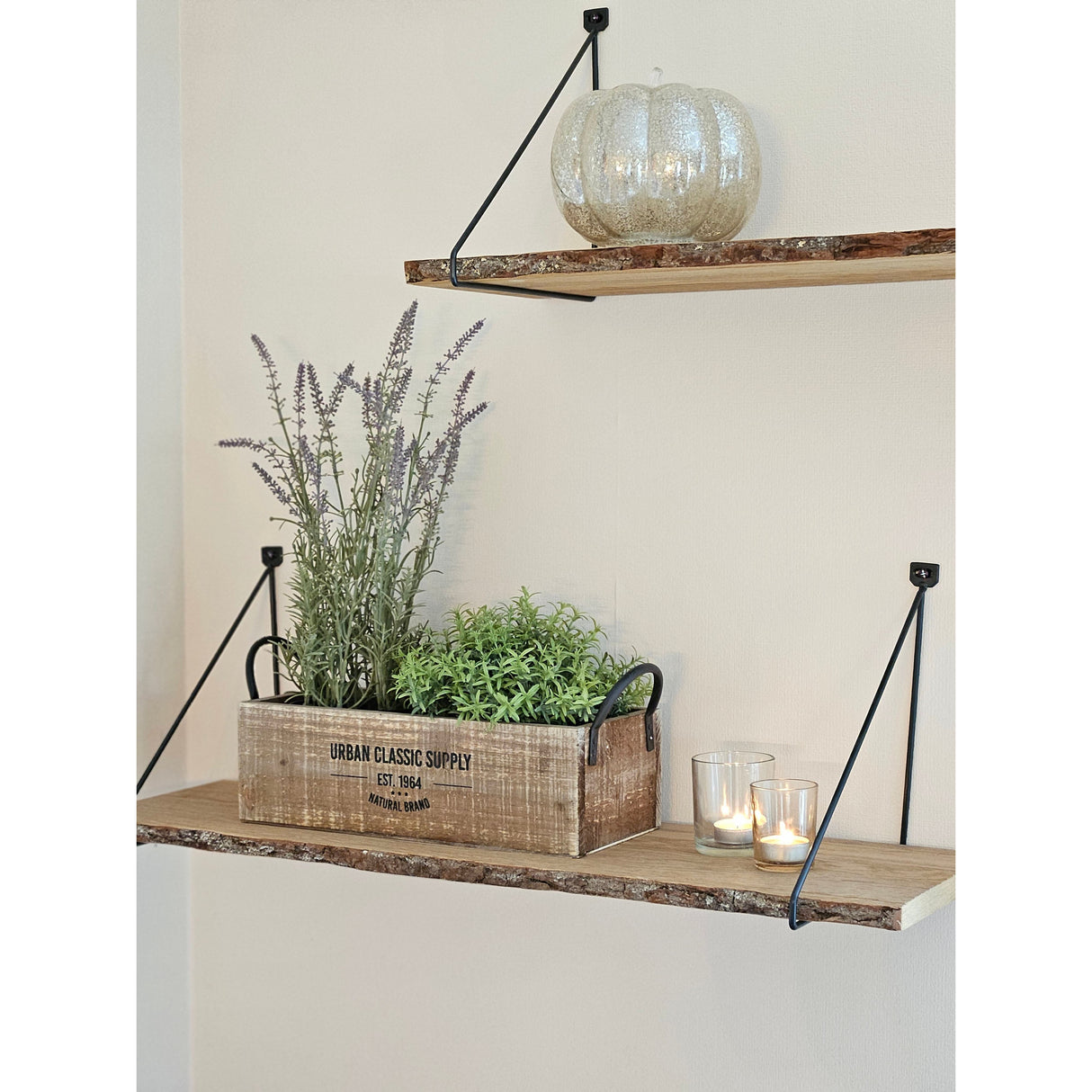 Holzkiste braun Dekokiste shabby Kiste Obstkiste Holz Deko Landhaus mit Griffen