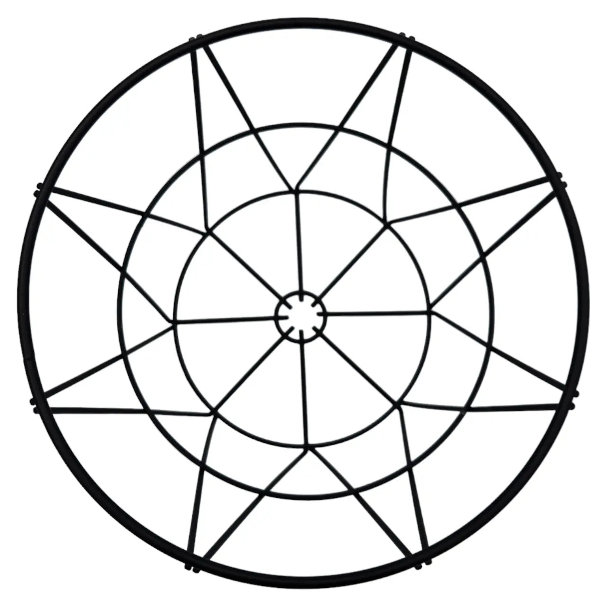 Korb rund Metall schwarz Aufbewahrungskorb Deko runder Metallkorb 25x20 cm