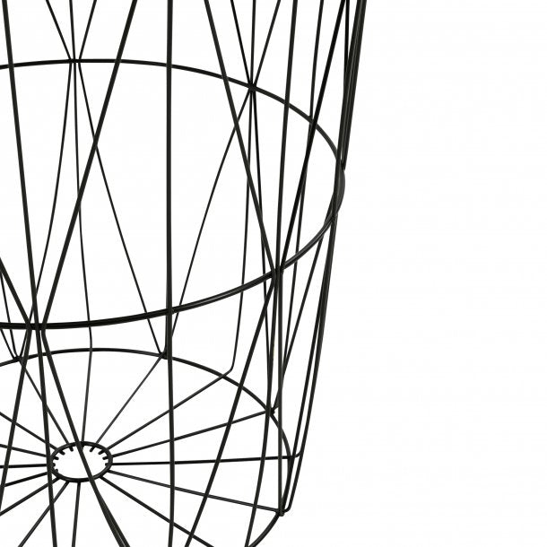 Beistelltisch Metalltisch Couchtisch Drahttisch rund schwarz 46x40 cm Tablett funktion