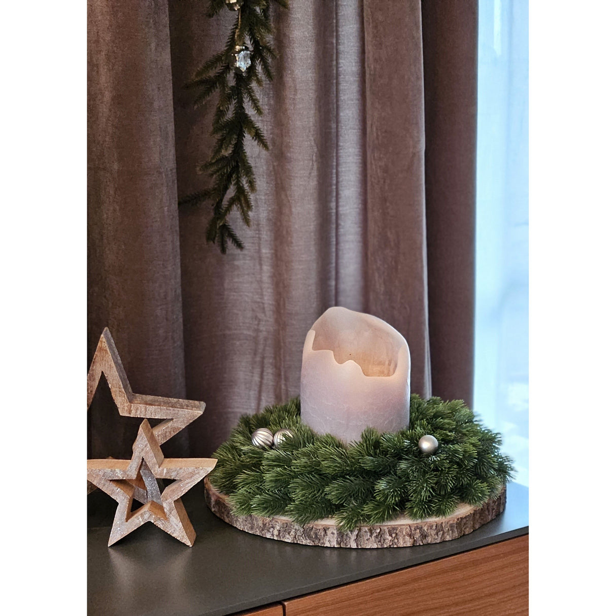 Adventskranz Tannenkranz Weihnachtskranz künstlicher Deko-Kranz grün Kranz Ø40cm