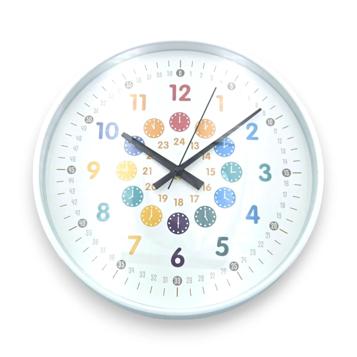 Lernuhr Kinderuhr Wanduhr bunt analoge Montessori Wanduhr Kinderzimmer Mädchen Jungen - Uhr