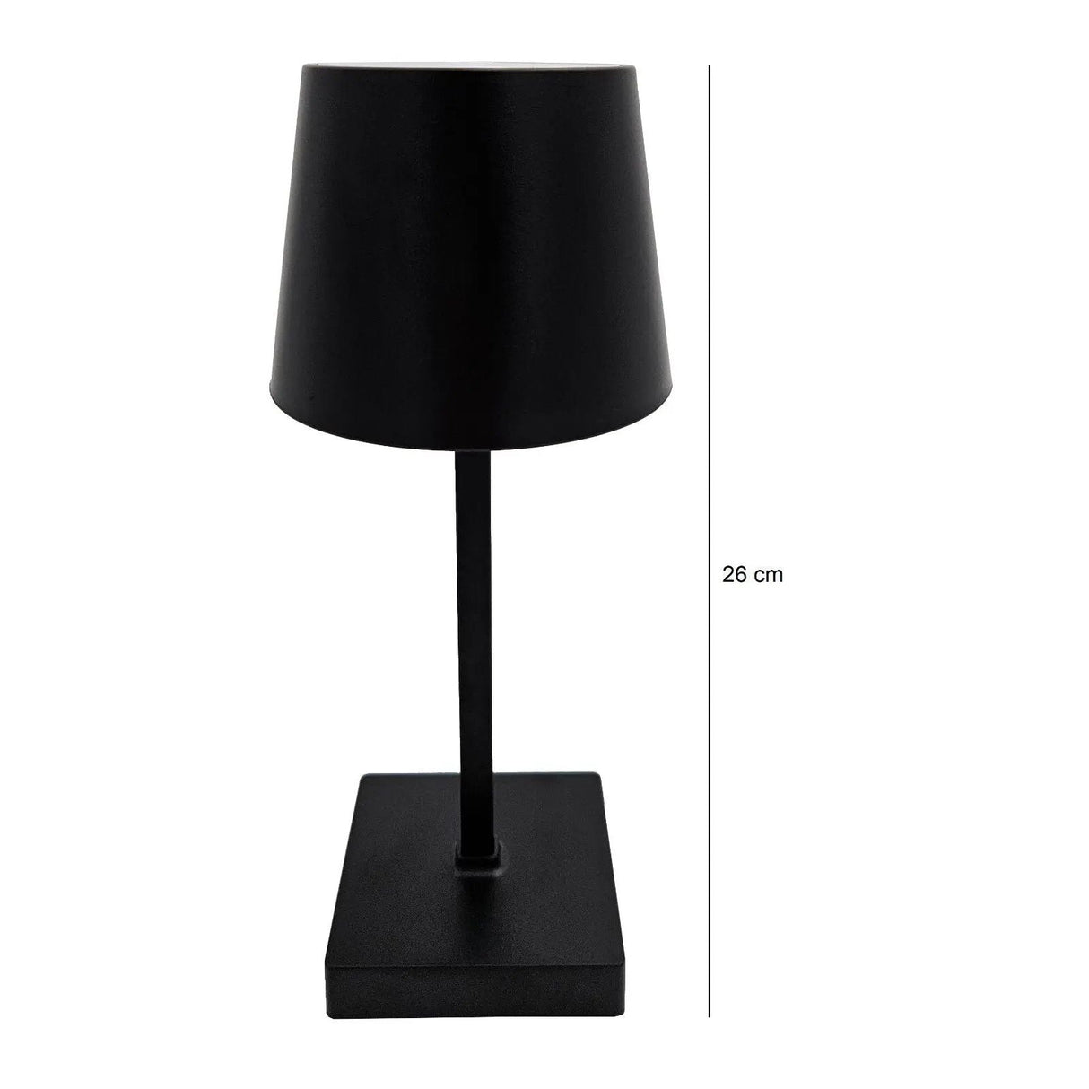 Tischleuchte Touch dimmbar LED Lampe schwarz kabellos Höhe 26 cm