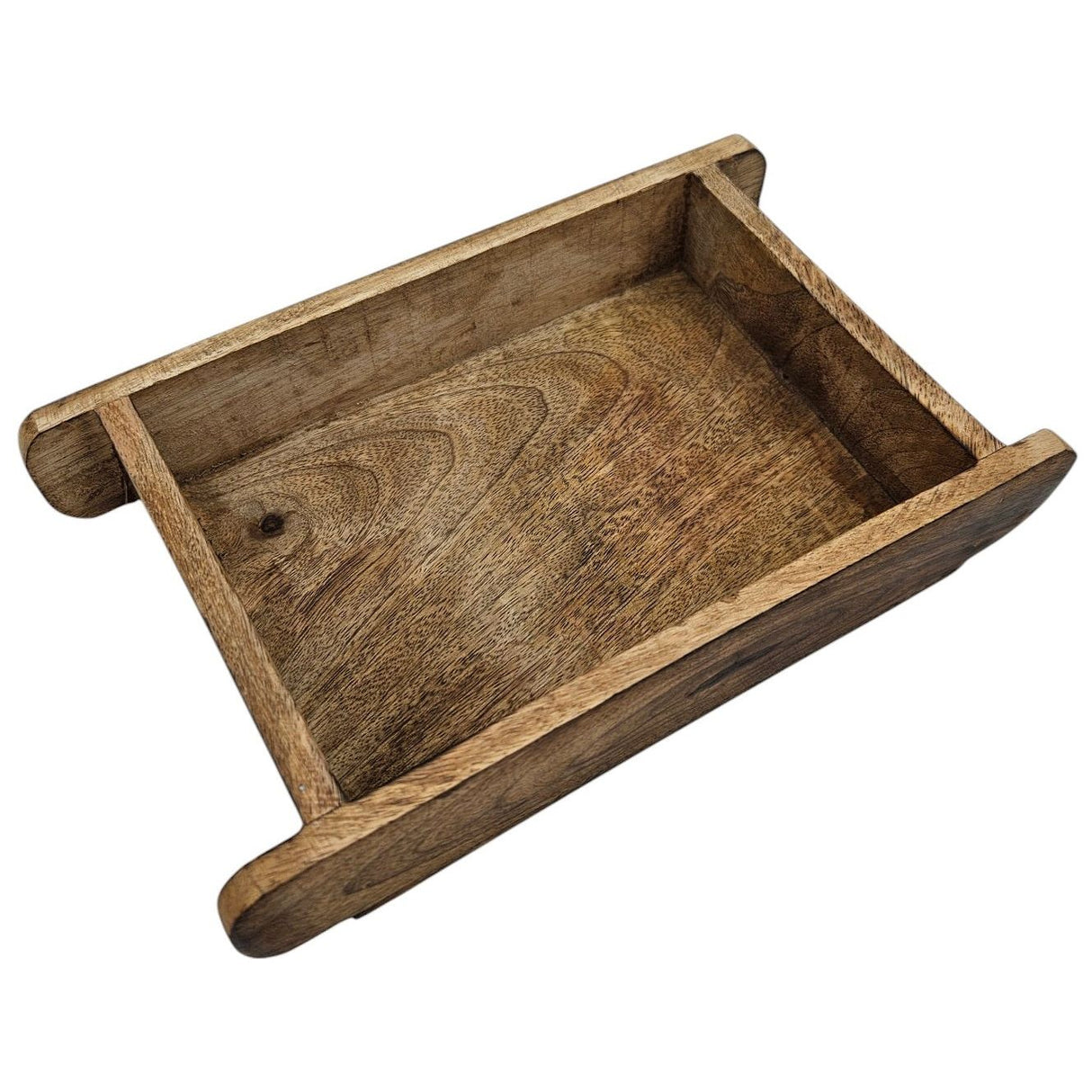 Holzkiste Ziegelform Mangoholz Ziegelleistenform Kiste Landhaus Holz Kasten klein 26x16cm