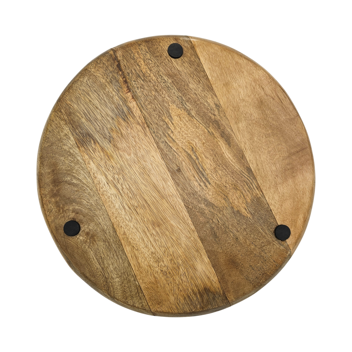 Holzteller Dekoteller rund hellbraun dunkelbraun 37 cm Kerzenteller Mangoholz