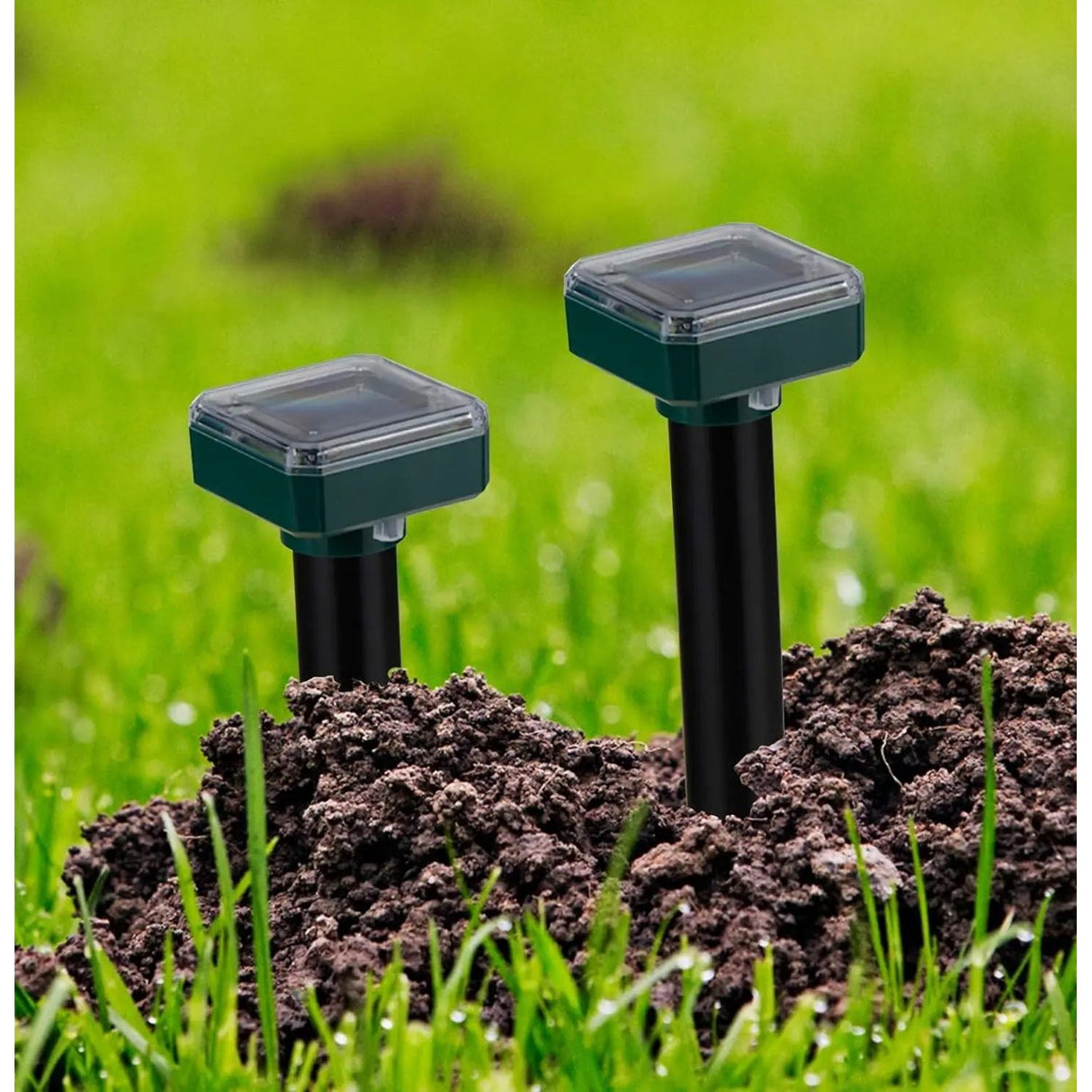 2x Maulwurfschreck Wühlmausabwehr Solar 600m²
