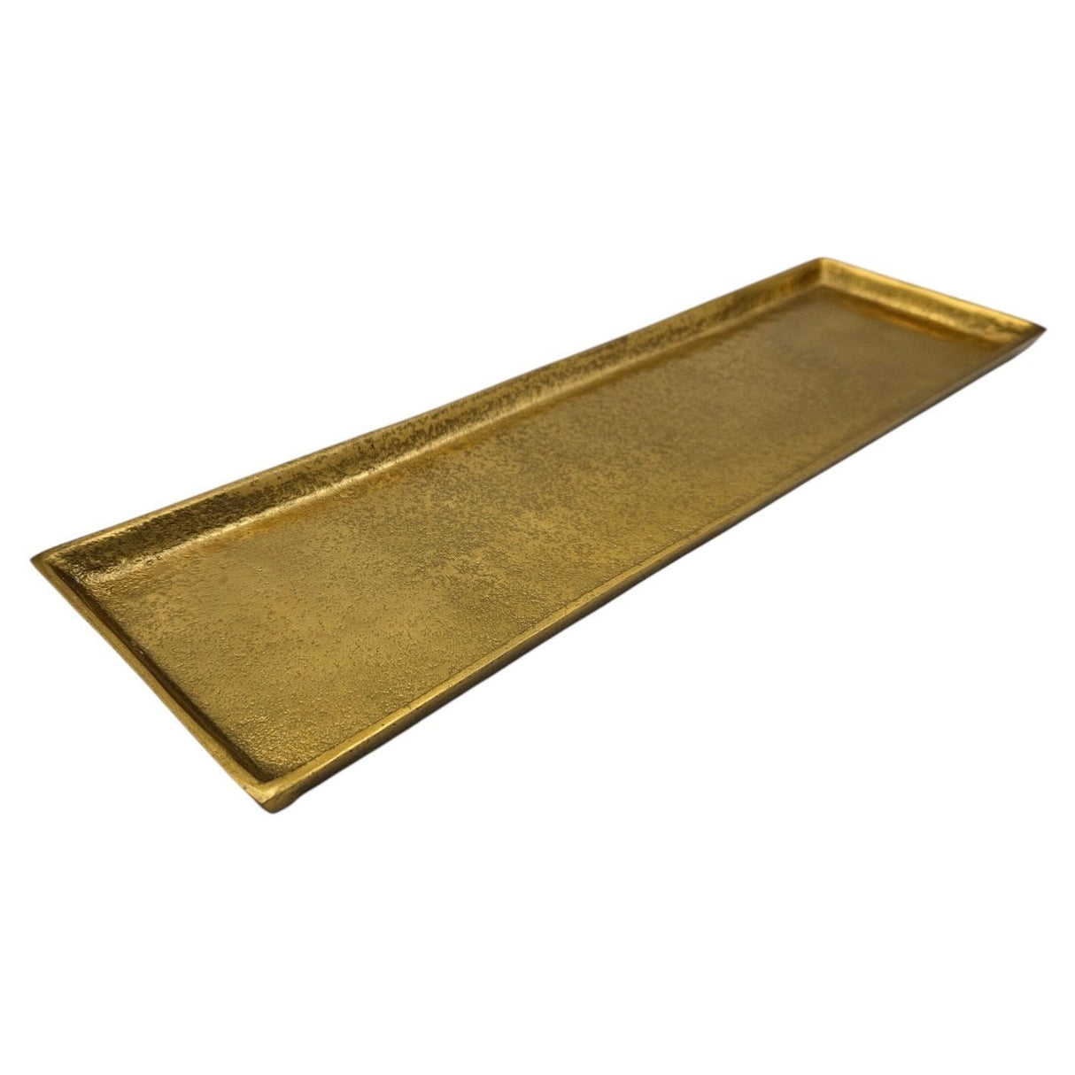 Tablett Deko Metall 44x13 cm gold Kerzentablett Dekotablett Dekoschale rechteckig