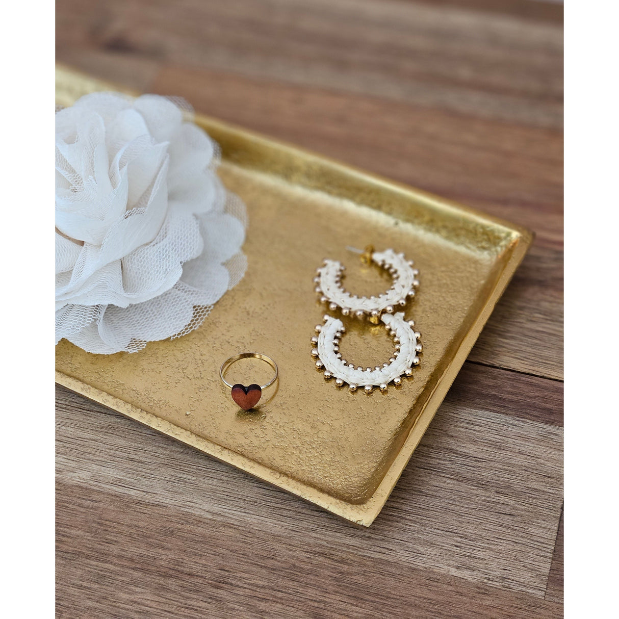 Tablett Deko Metall 44x13 cm gold Kerzentablett Dekotablett Dekoschale rechteckig