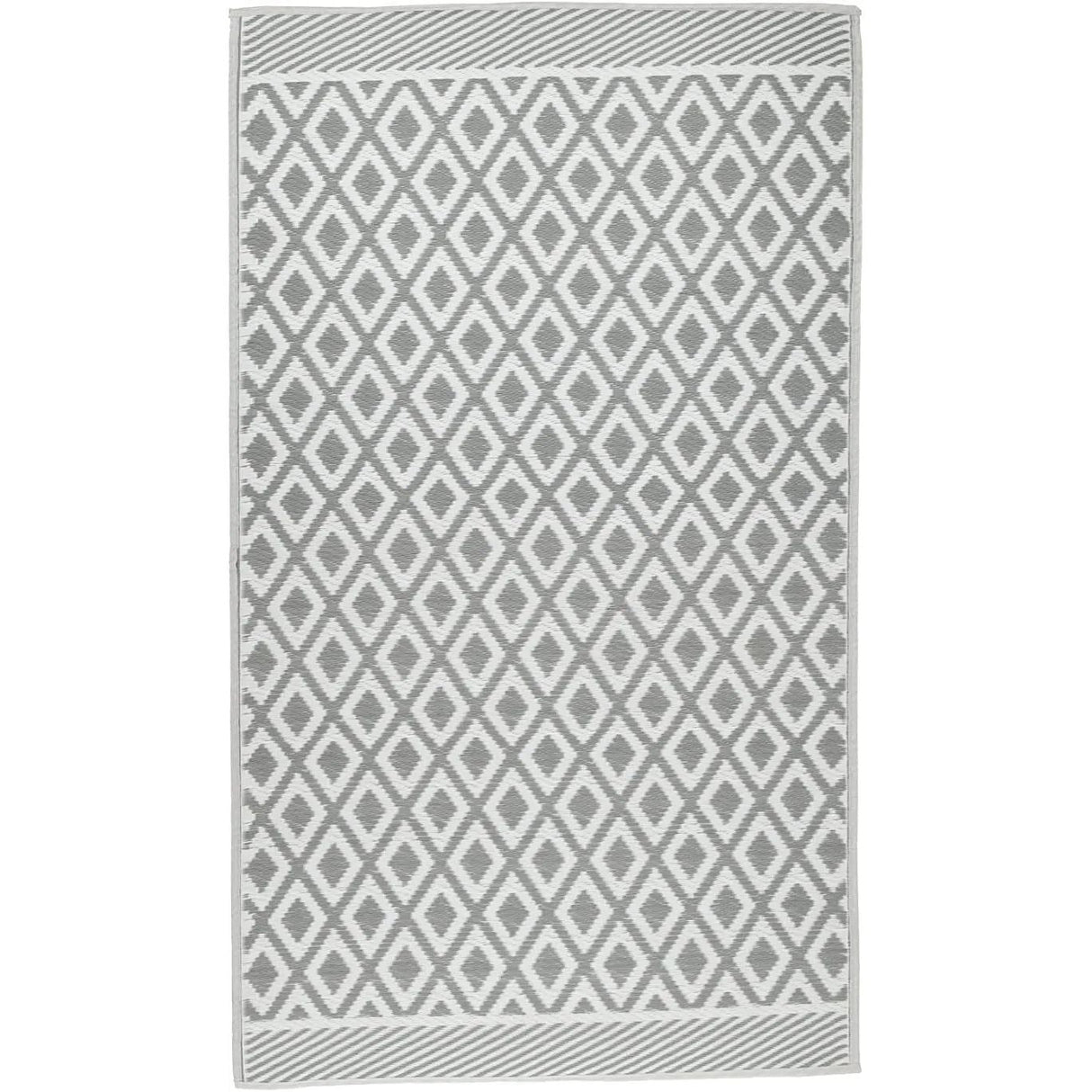 Outdoor Teppich Balkonteppich außen Balkon Terrasse 150x90 cm schwarz grau beige(Grau)