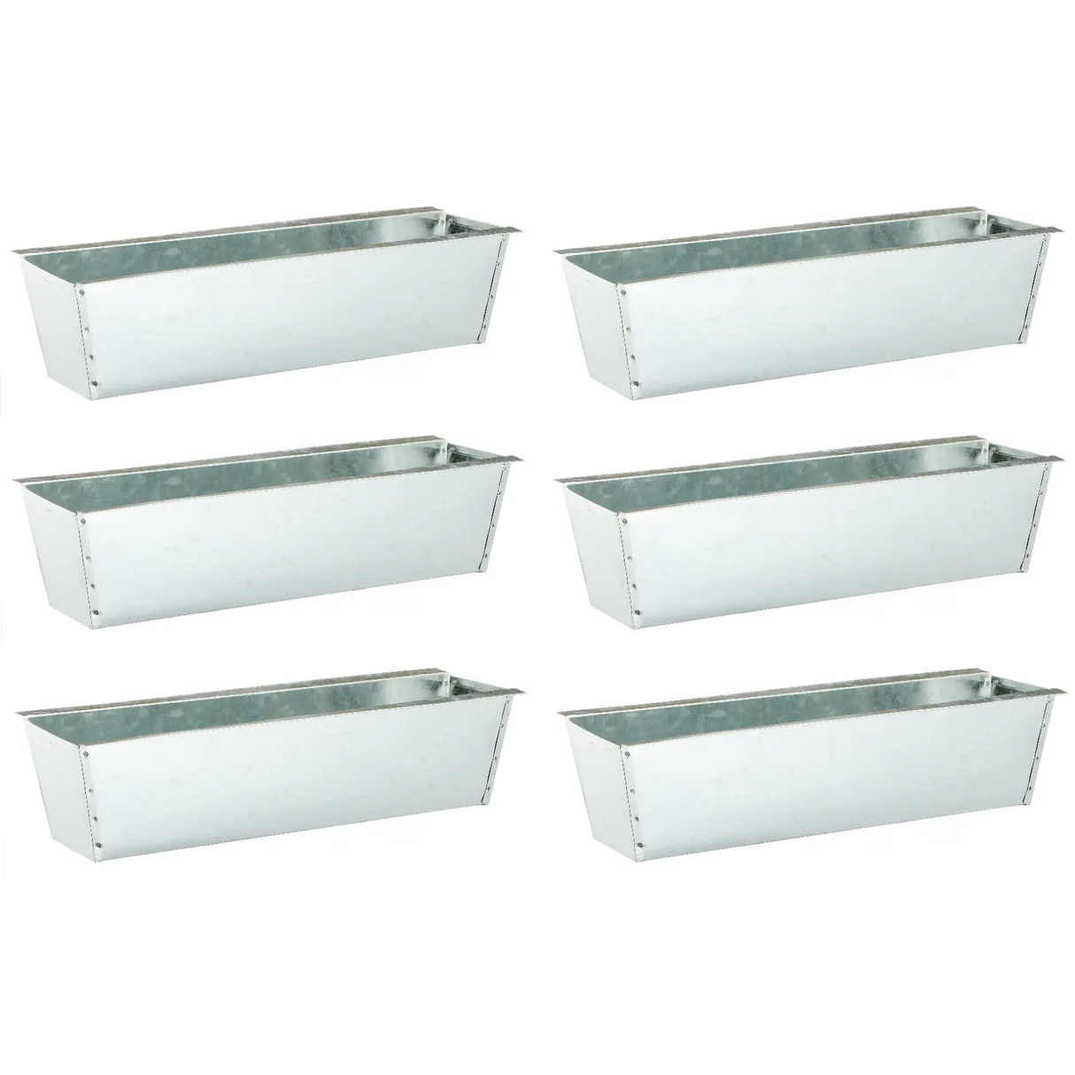 Pflanzkästen für Palette Paletten Pflanzkasten Palettenbeet Blumenkasten Kästen Zink, 6 Stück