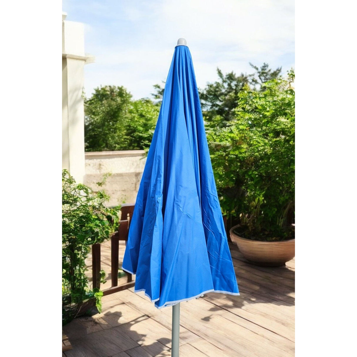 Sonnenschirm Strandschirm Strand Reise Stabil UV Schutz UPF 50+ blau 170 cm