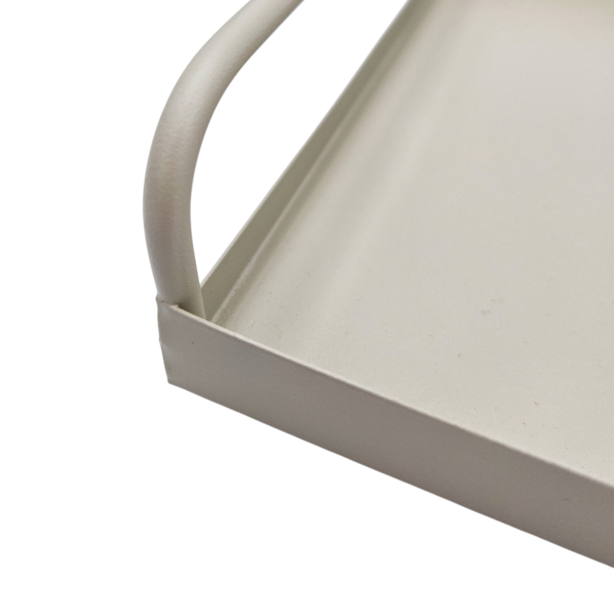 Tablett Metall 2er Set Beige Modern Serviertablett Dekotablett 38x28 u 30x20 cm Sand