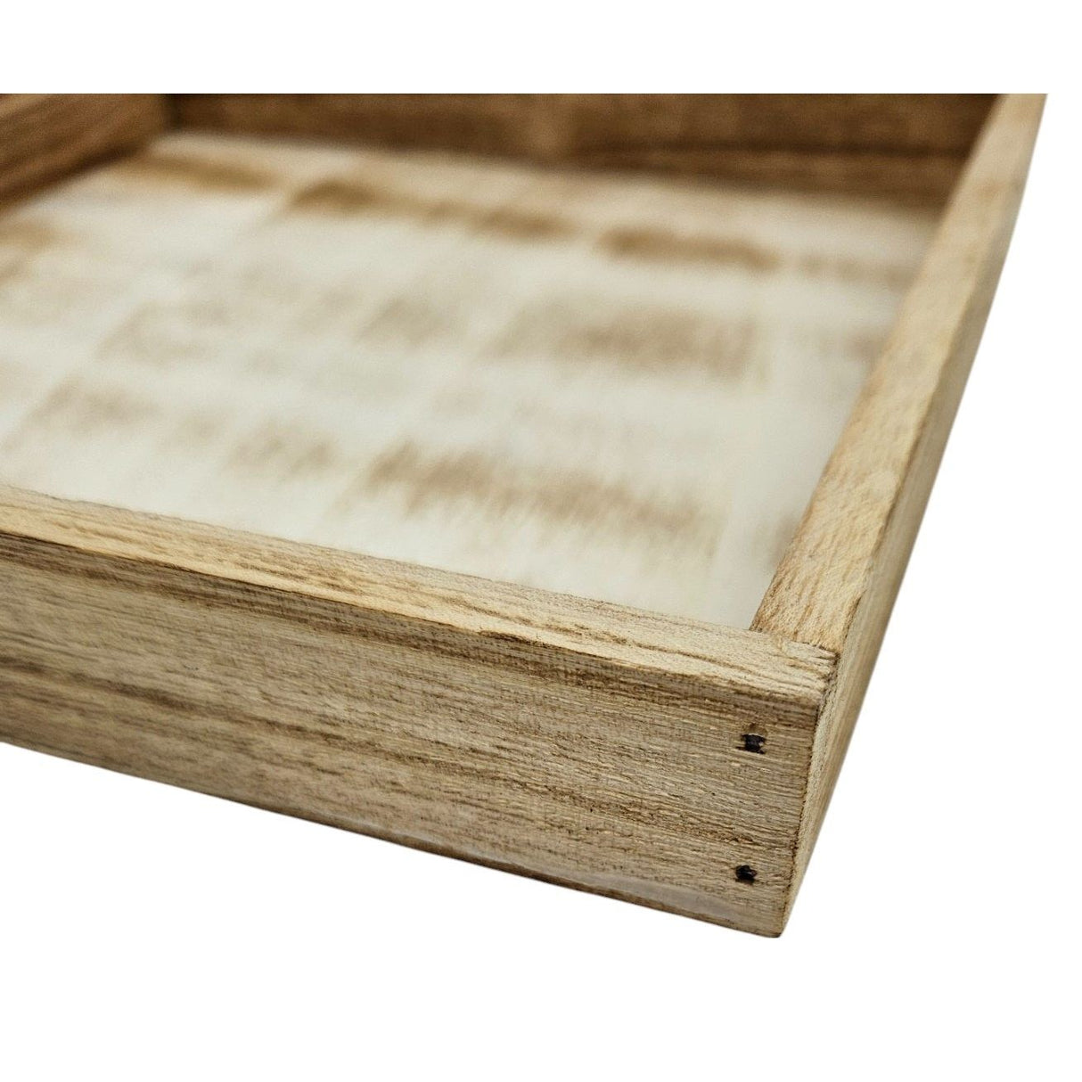 Tablett Holztablett 26x26 braun Natur Dekotablett rechteckig Kerzentablett