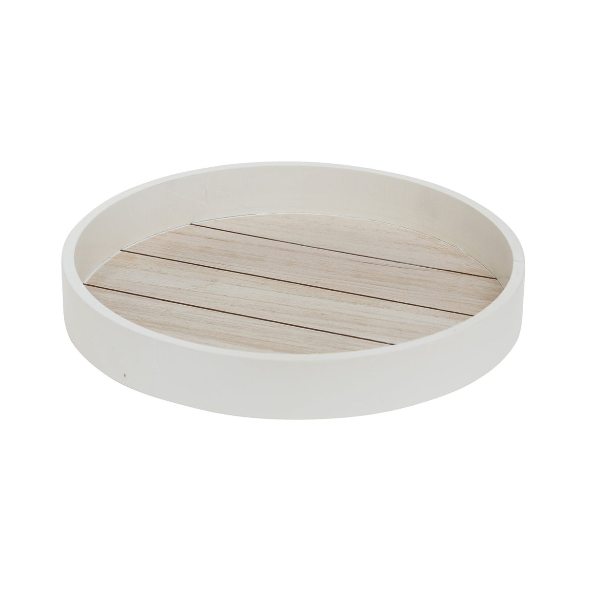 Dekotablett Landhaus-Stil Weiß Tablett Klein Mittel Groß Rund Rechteck Holz