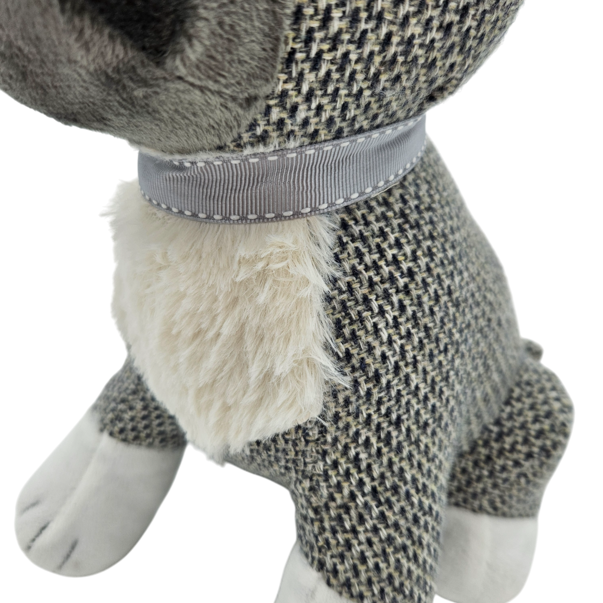 Dekorativer Türstopper für Zuhause und Büro Boden-Türstopper Stofftier karierter Hund